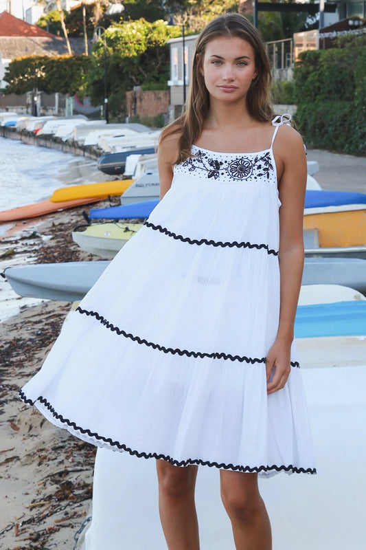 Ric Rac Beaded Midi Dress