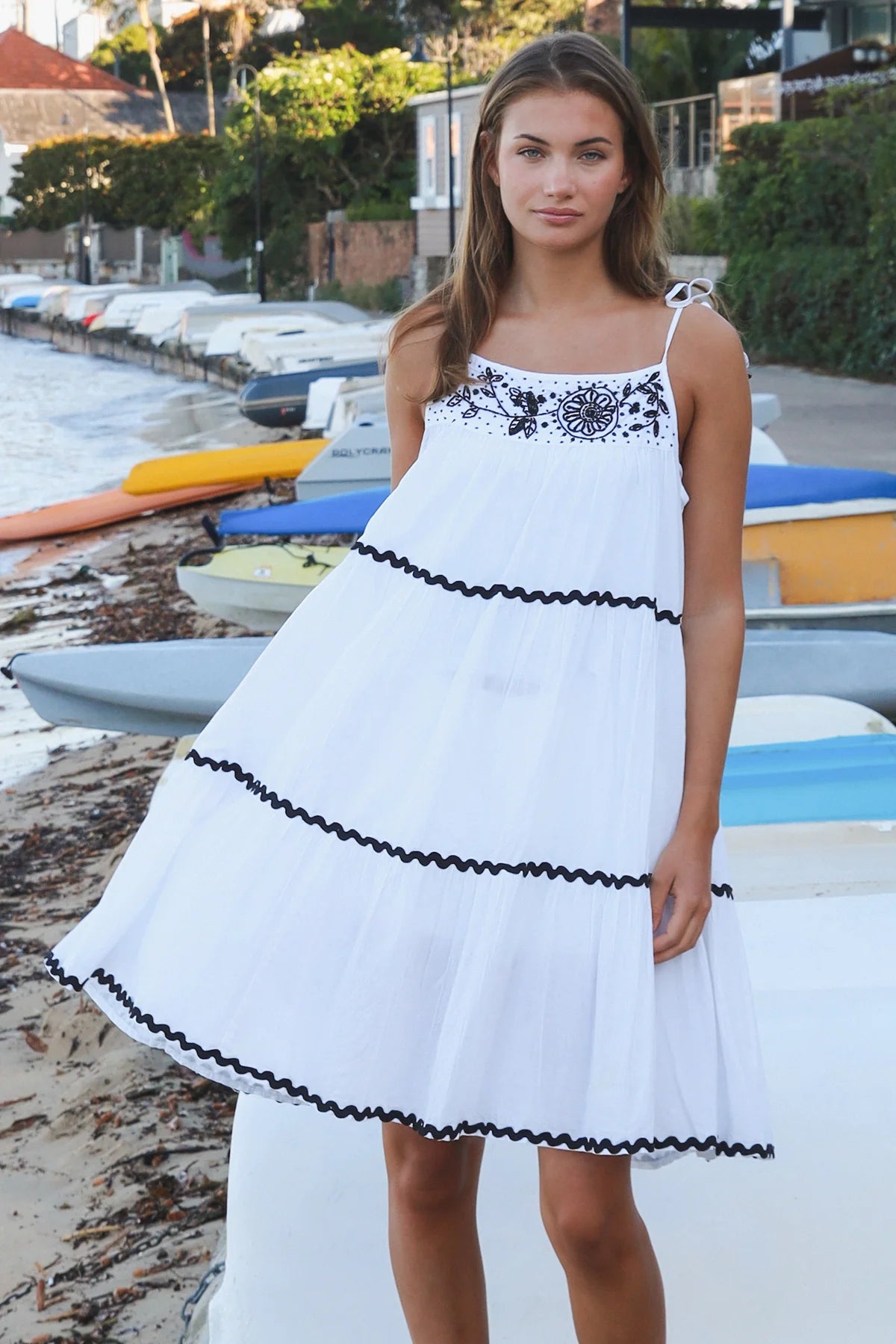 Ric Rac Beaded Midi Dress