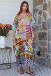 Tropical Maxi Kaftan With Tassles