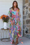 Tropical Maxi Kaftan With Tassles