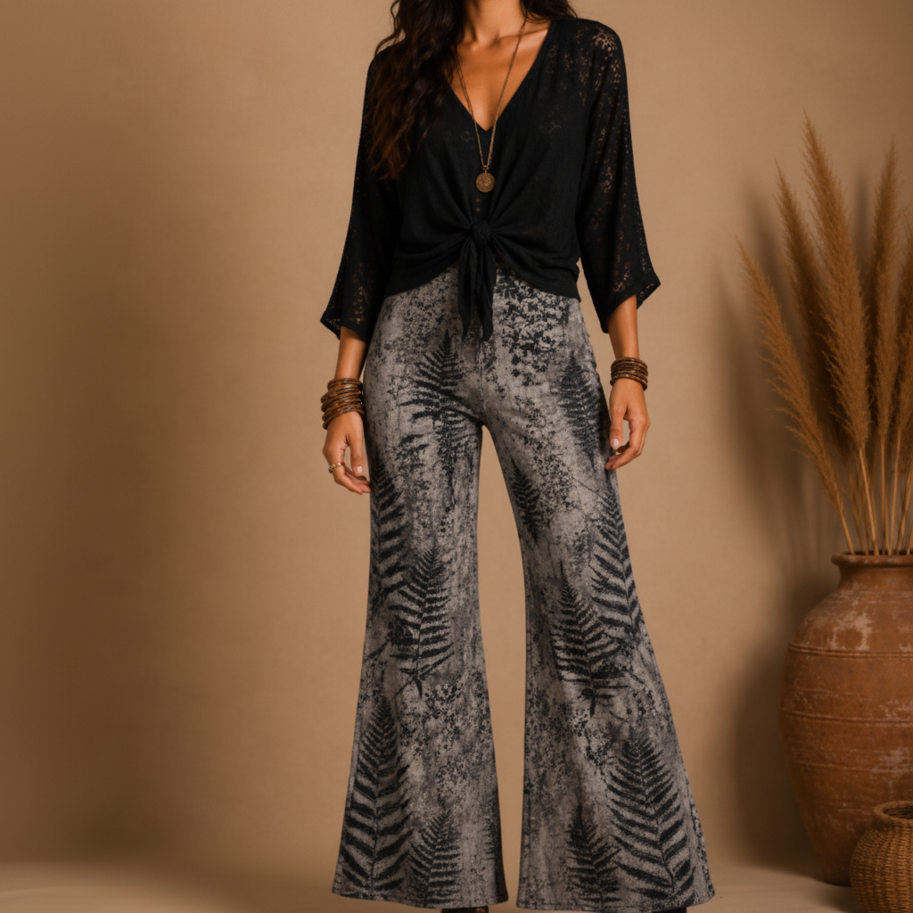 Zoe Fern Boho Stretch Pants