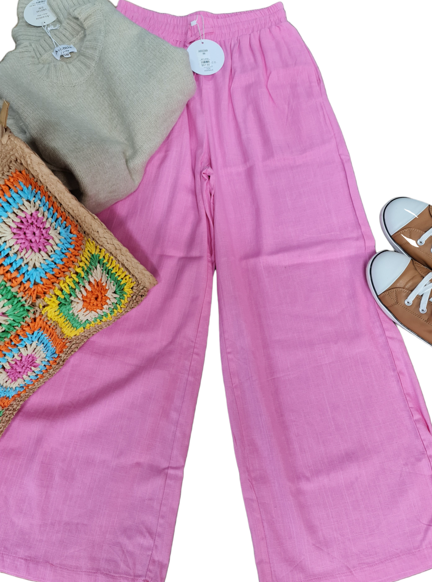 Lotti K Linen Wide Leg Pants