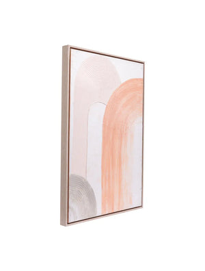Amber Garden Textured Left Arch Framed Canvas 64x94