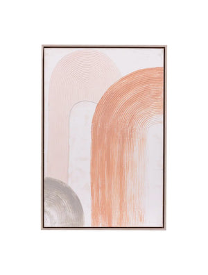 Amber Garden Textured Left Arch Framed Canvas 64x94