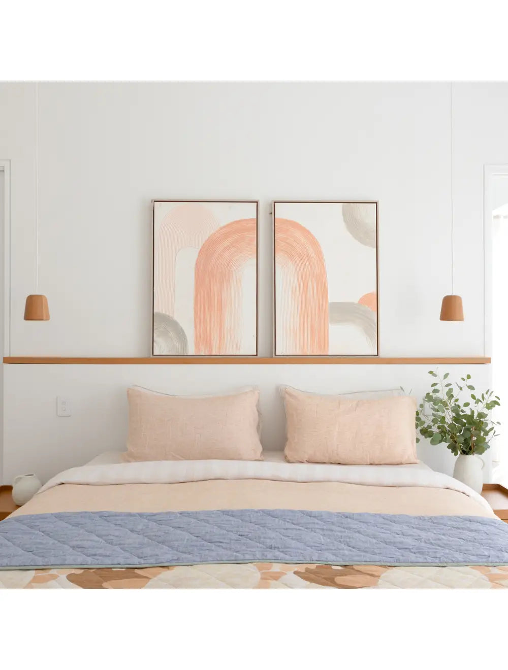 Amber Garden Textured Left Arch Framed Canvas 64x94