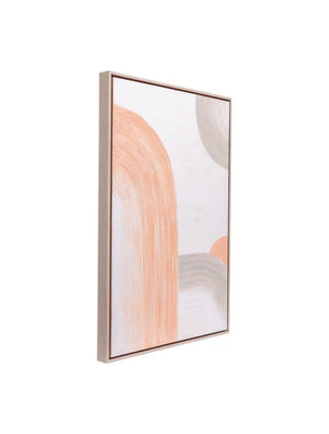 Amber Garden Textured Right Arch Framed Canvas 64x94