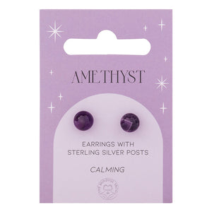 Crystal Stud Earrings With Sterling Silver Posts