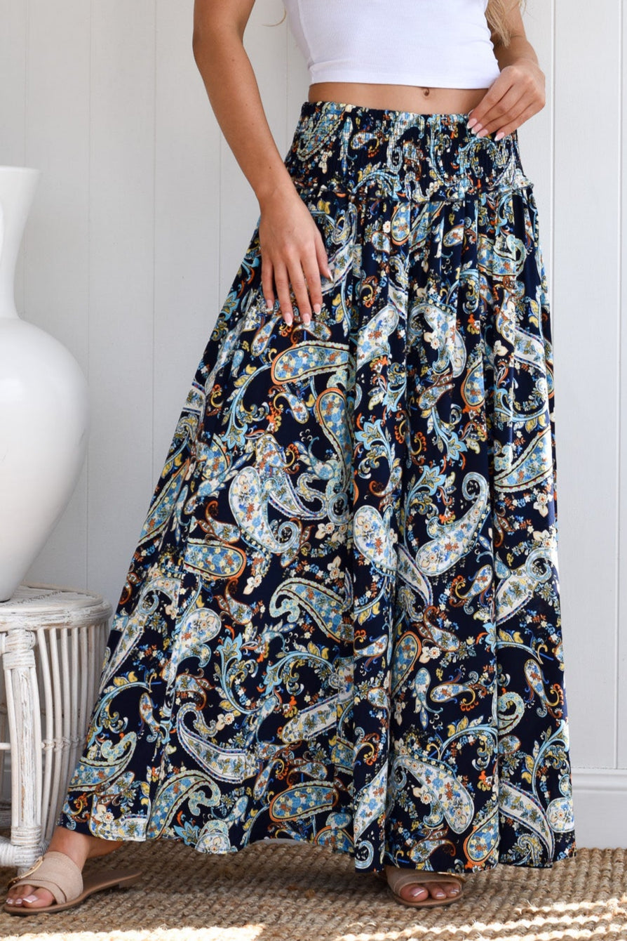 TIMARU WIDE LEG RAYON PANTS