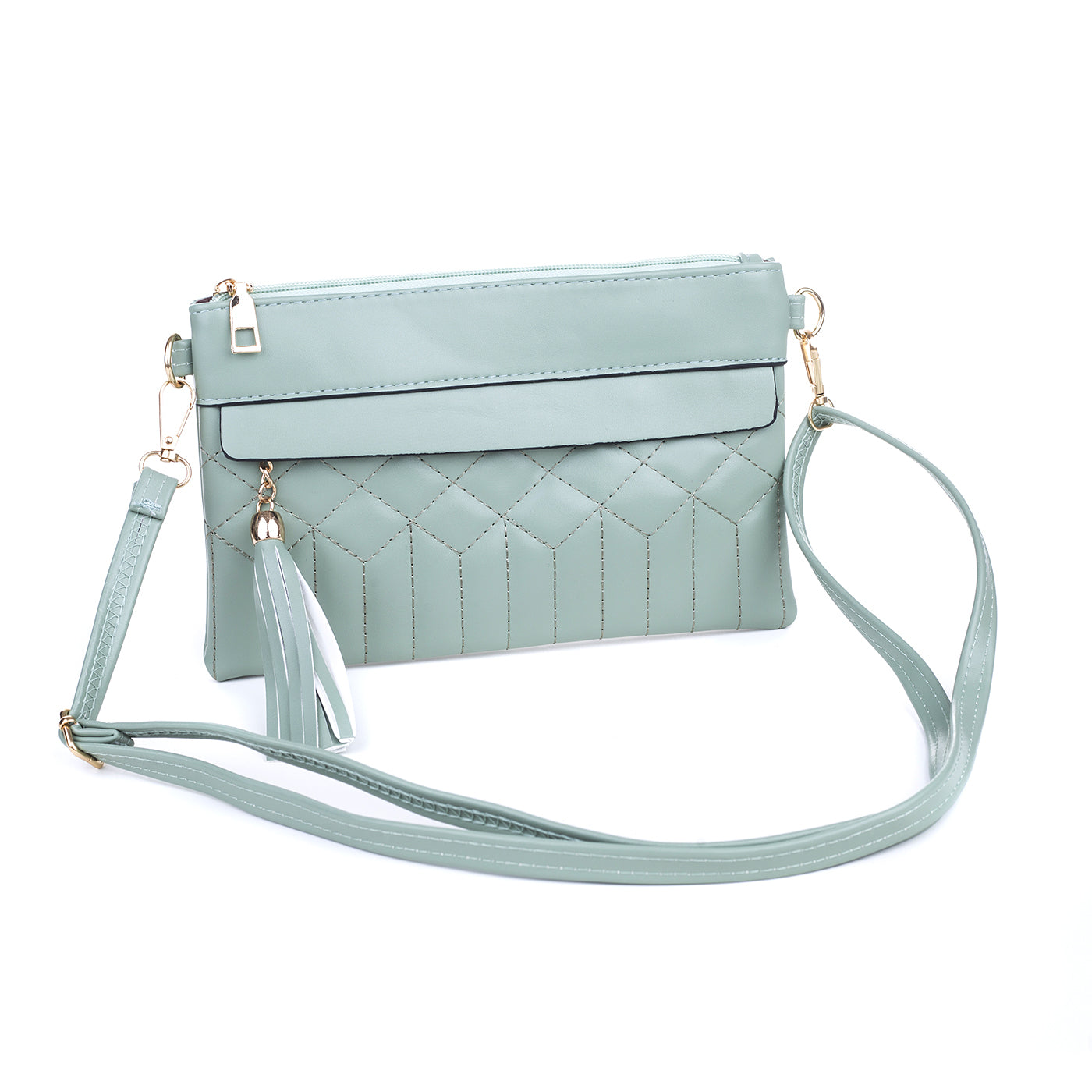 #Front Tassle Dual Pocket Bag