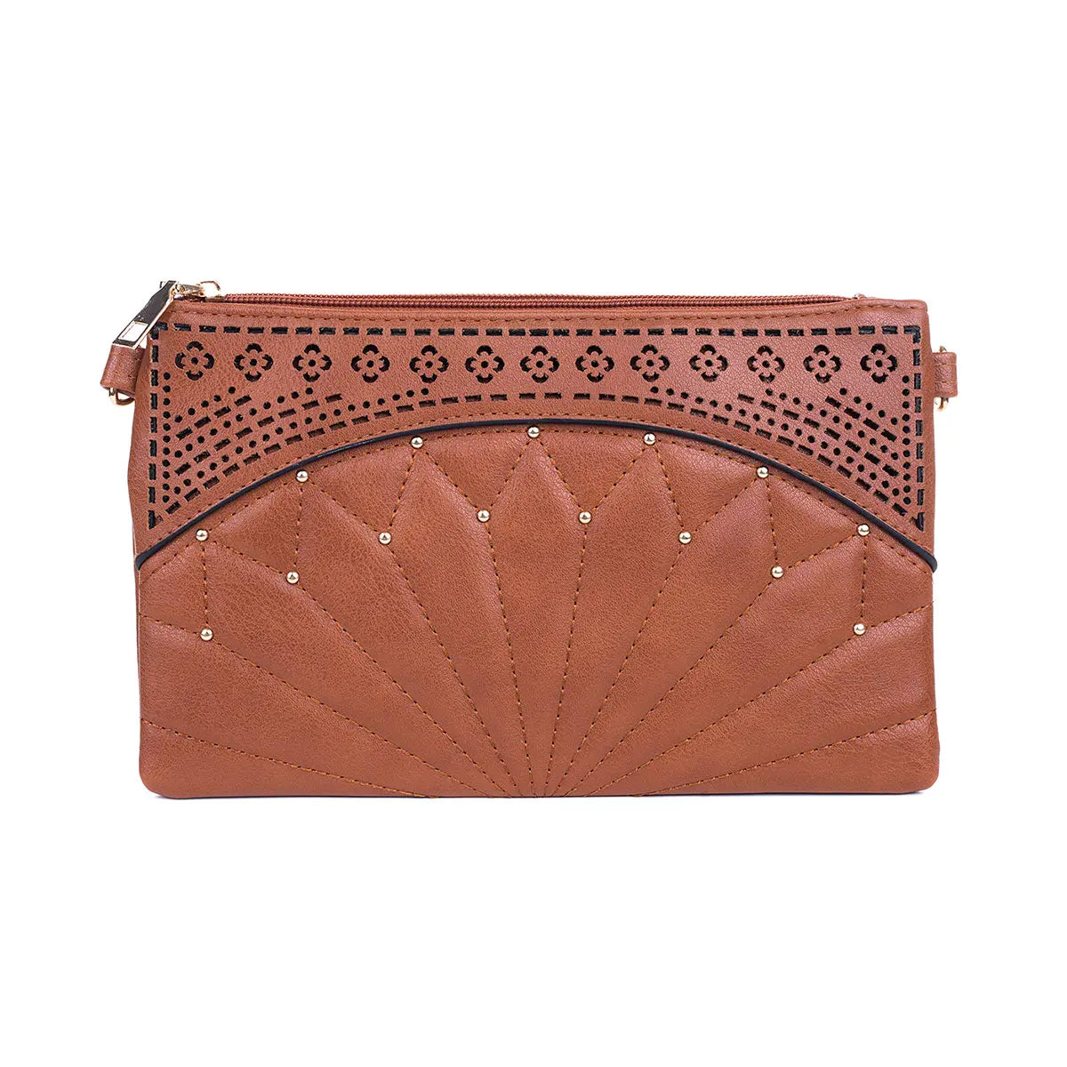 #Sunray Gold Stud Crossbody Bag