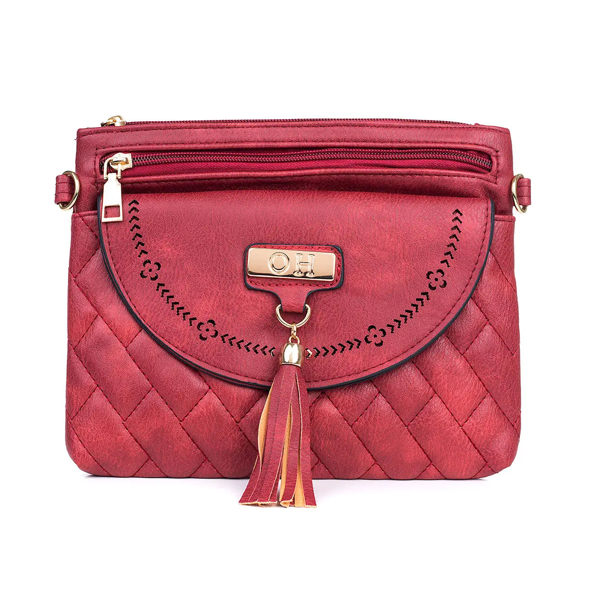 #Clover Crossbody Bag With Tassle