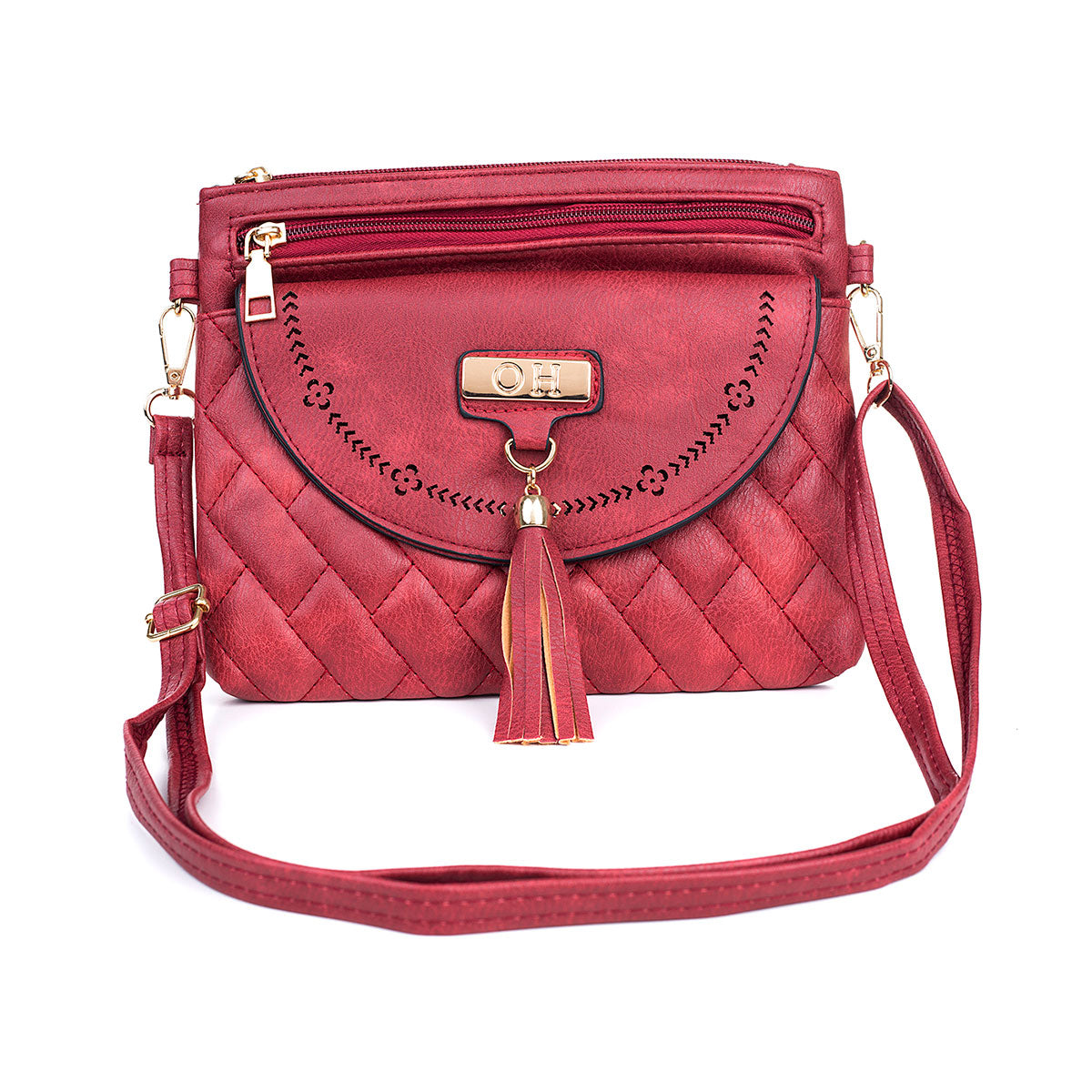 #Clover Crossbody Bag With Tassle