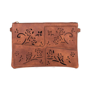 #Dual Pocket Bag With Floral Attributes