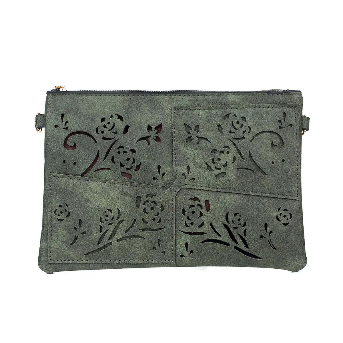 #Dual Pocket Bag With Floral Attributes