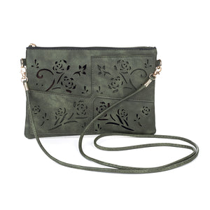 #Dual Pocket Bag With Floral Attributes