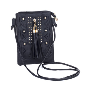 #Double Tassle Phone Crossbody Bag