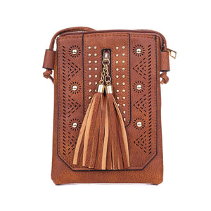 #Double Tassle Phone Crossbody Bag