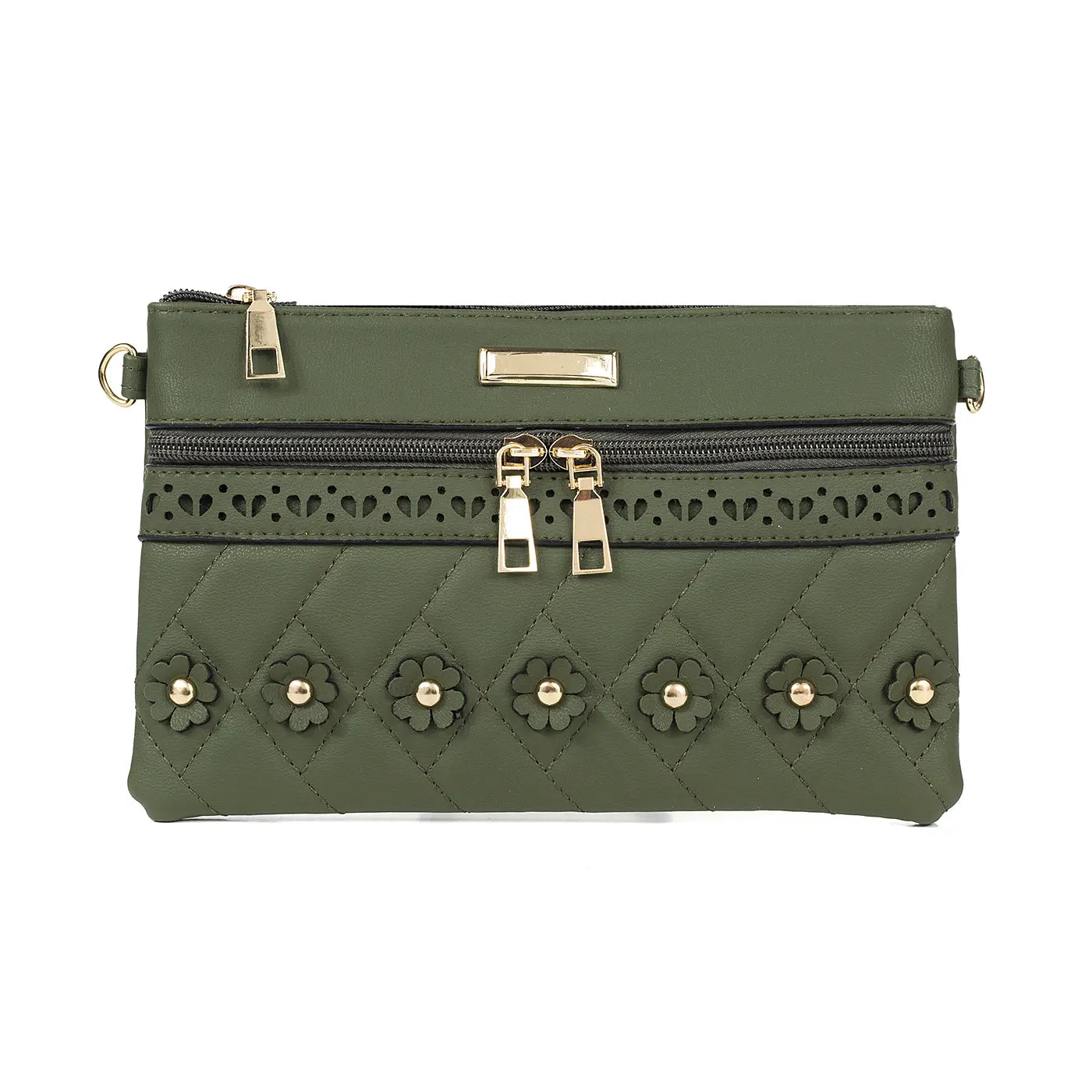 #Daisy Argyle Zip Up Bag