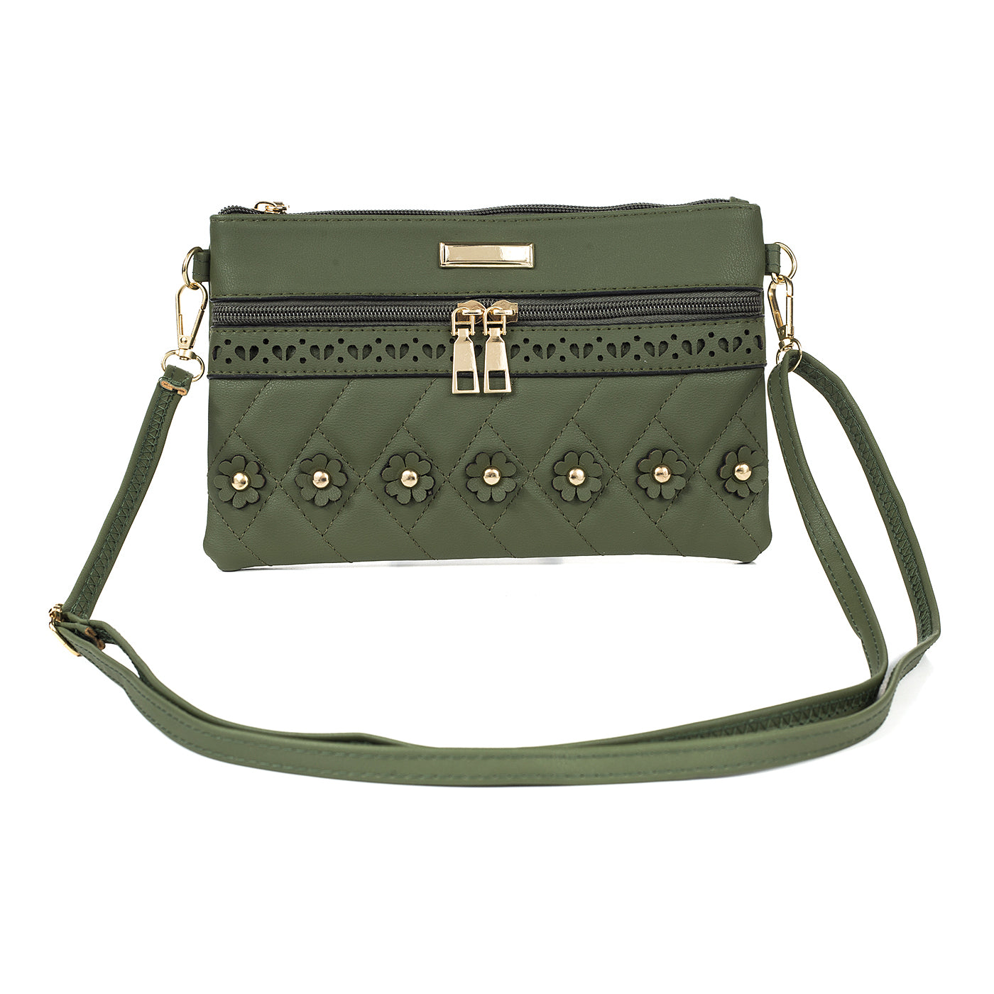 #Daisy Argyle Zip Up Bag