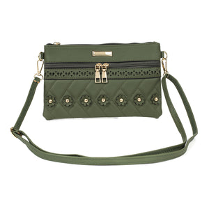 #Daisy Argyle Zip Up Bag