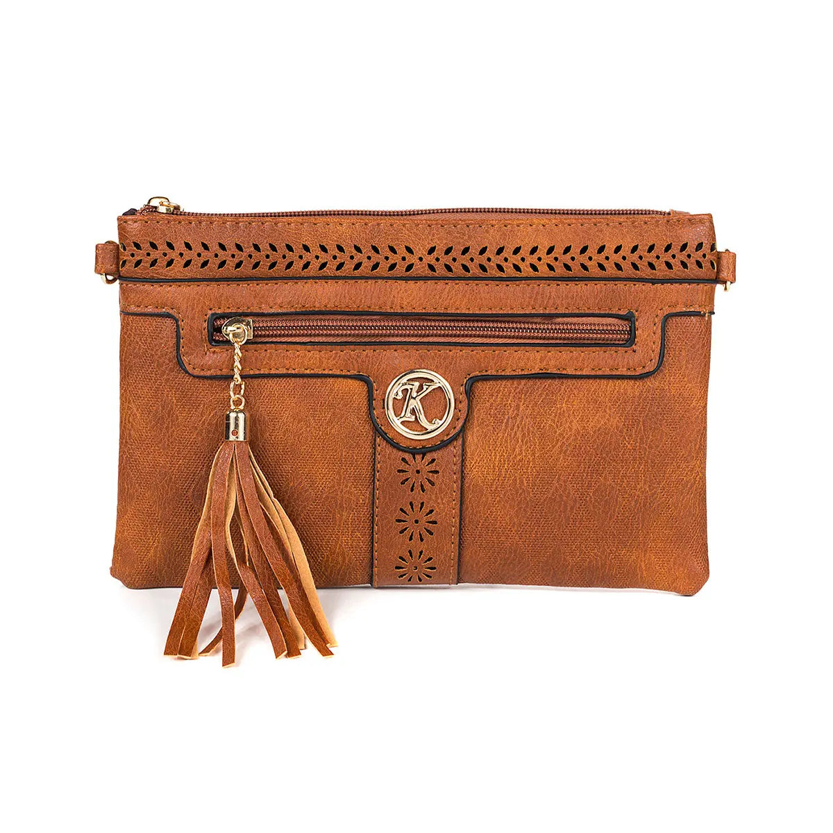 #Daisy & Gold Emblem Crossbody Bag