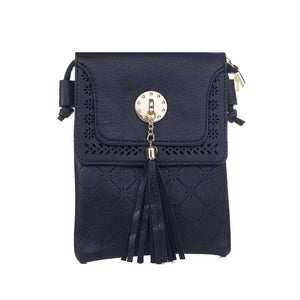 #Gold Detailed Phone Crossbody Bag