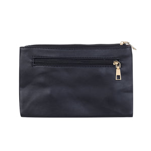 #Zip Up Pocket Bag With Gold Gem Detail