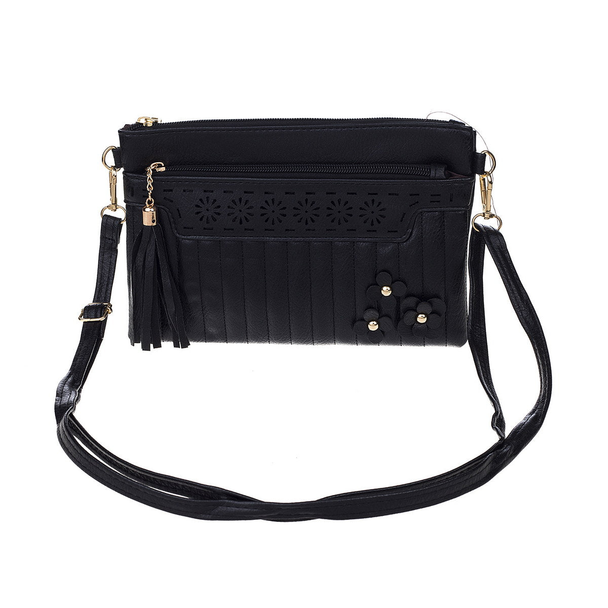 #Daisy Zip Up Bag With Tassle