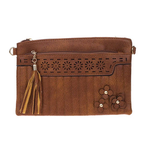 #Daisy Zip Up Bag With Tassle