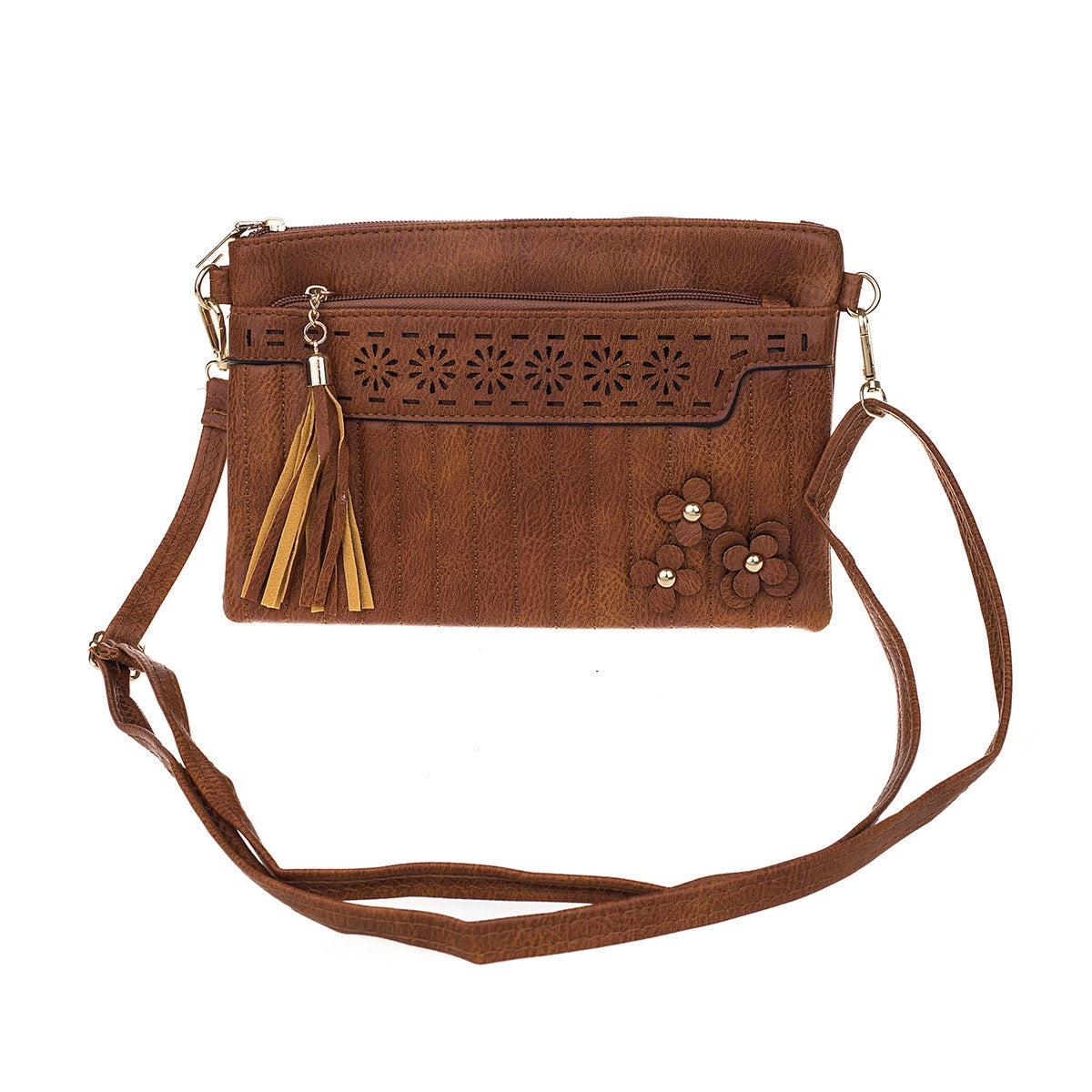 #Daisy Zip Up Bag With Tassle