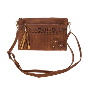 #Daisy Zip Up Bag With Tassle