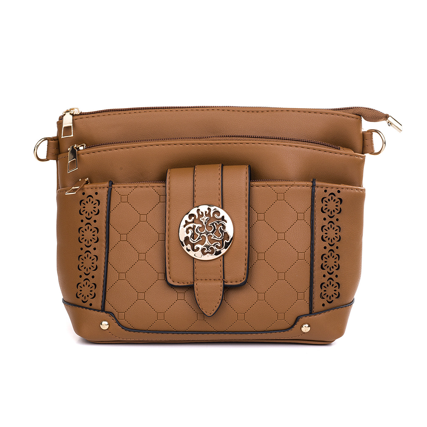 #Front Clasp Flap Crossbody Bag