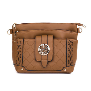 #Front Clasp Flap Crossbody Bag
