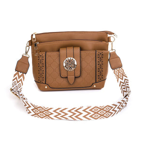 #Front Clasp Flap Crossbody Bag