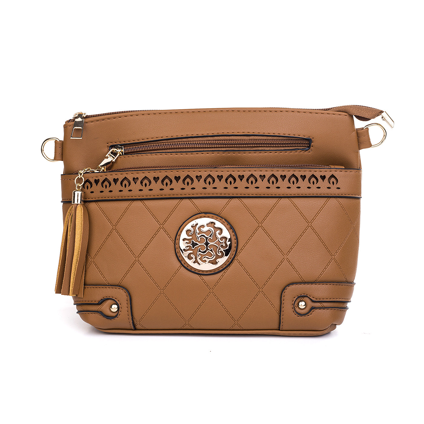 #Tassle Front Zip Pocket Bag