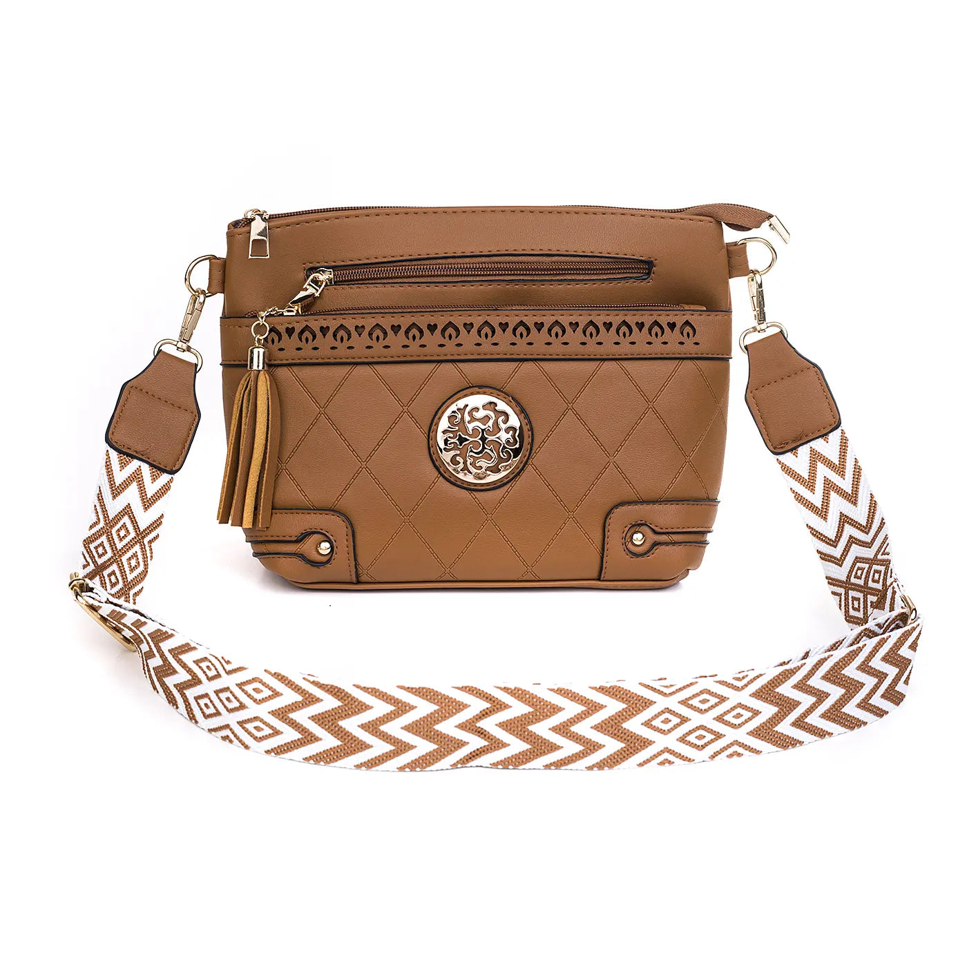 #Tassle Front Zip Pocket Bag