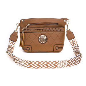 #Tassle Front Zip Pocket Bag