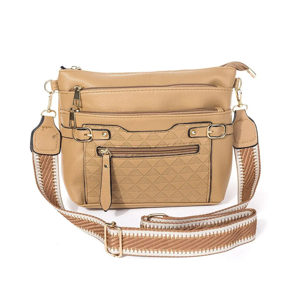 #Large Crossbody Bag With Abstract Triangle Design