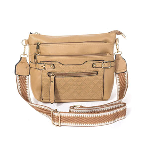 #Large Crossbody Bag With Abstract Triangle Design