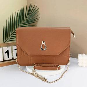 #Large Crossbody Bag With Gold Chain Detail Strap