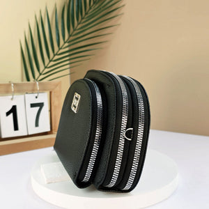 #3 Tier Zip Compartment Purse Bag