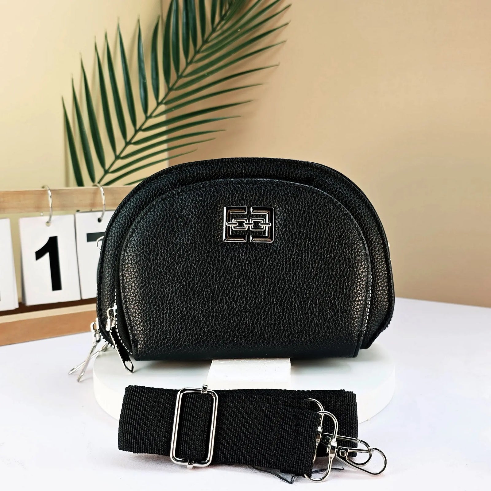 #3 Tier Zip Compartment Purse Bag