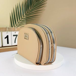 #3 Tier Zip Compartment Purse Bag