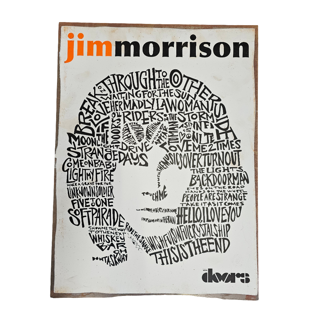 Rustic Tin Sign 30 x 40cm Jim Morrison