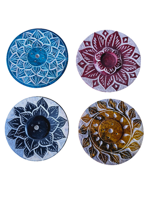 MARBLE PLATE INCENSE HOLDER SM