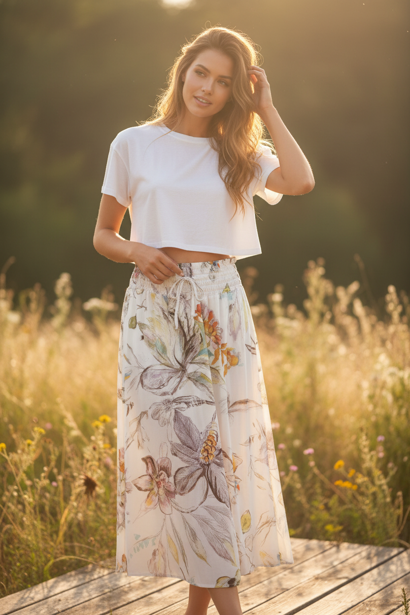 Valeria Floral Maxi Skirt