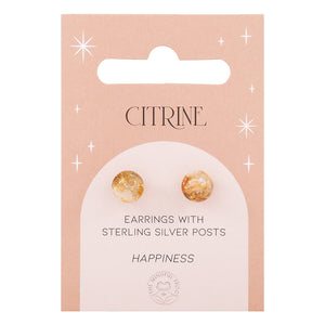Crystal Stud Earrings With Sterling Silver Posts