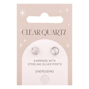 Crystal Stud Earrings With Sterling Silver Posts