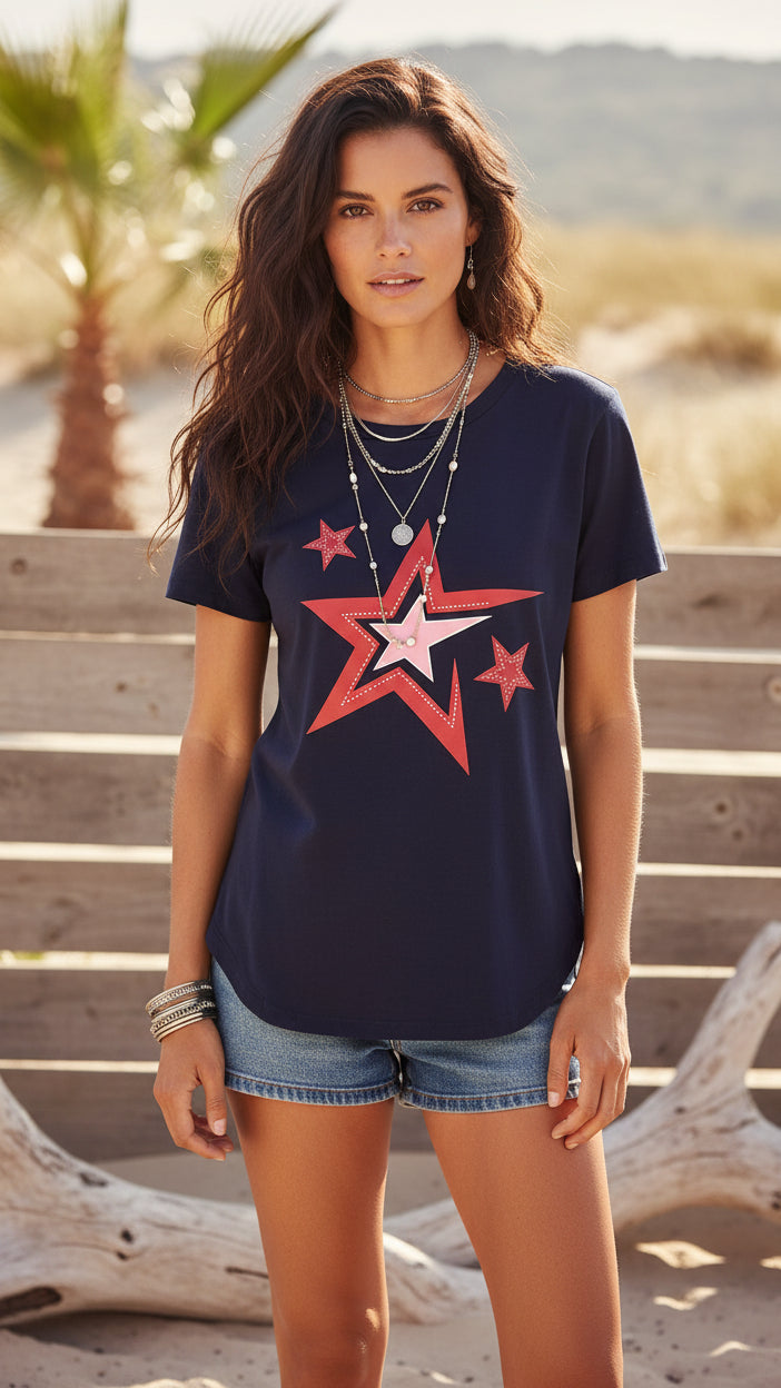 🌟SALE - Multi Star Print Tee
