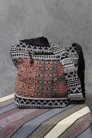 #Dhurry Bag With Khantha Emblem Panel